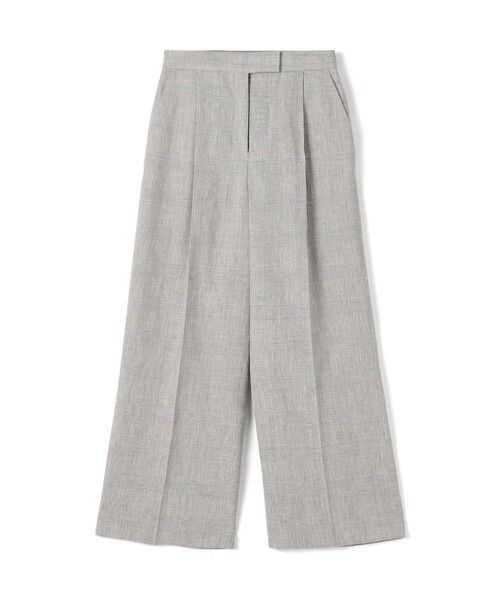 【美品】トゥモローランド シャイニーグレンチェックジレ パンツ セットアップ ピンキーグレンチェック ストレートパンツ｜トゥモローランド