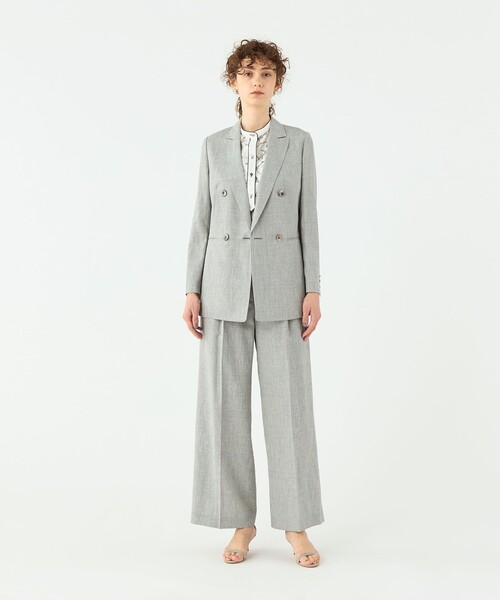 TOMORROWLAND collection パンツ サマーグレンチェック タック