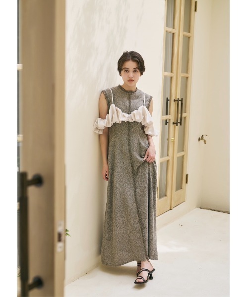 ノートルエモア　ruffled wave frill NOTREémorワンピ ruffled wave frill dress – NOTRE émor