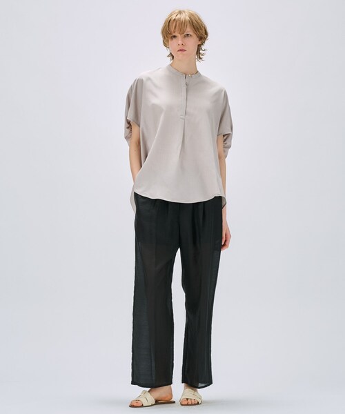 【UVカット／接触冷感／セットアップ】ドライタッチバルーンフォルムブラウス cloenc ブラウス シャツ 「UVカット／接触冷感／セットアップ