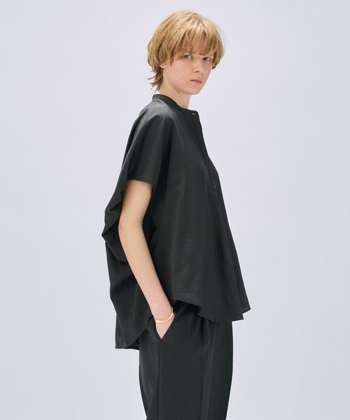 【UVカット／接触冷感／セットアップ】ドライタッチバルーンフォルムブラウス cloenc ブラウス シャツ 「UVカット／接触冷感／セットアップ