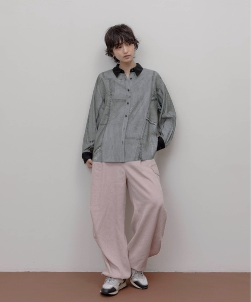 Eimee Law（エイミーロウ） ブラウス シャツ パッチワークデニムpt 