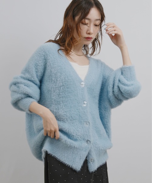 palm RICHE（ポームリシュ） カーディガン フェザーヤーンカーディガン