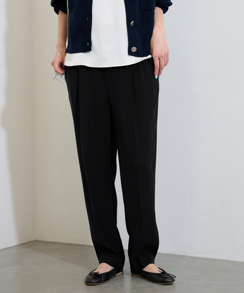 FRAMeWORK ダブルクロススリットパンツ5 ネイビー36サイズ FRAMeWORK