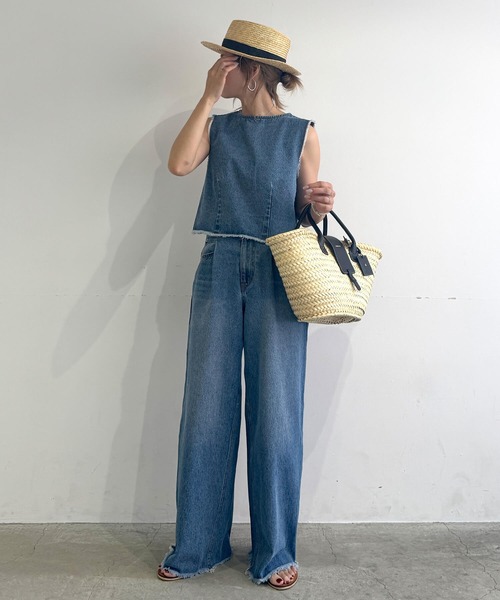 I-SOOK セットアップ フリンジデニムセットアップ（chiica