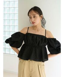 SNIDEL（スナイデル） ブラウス シャツ オフショルフリルブラウス