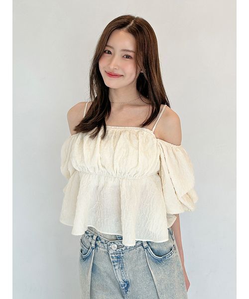 SNIDEL（スナイデル） ブラウス シャツ オフショルフリルブラウス