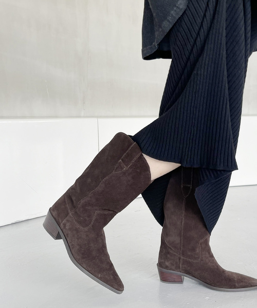 み*る様 ルタロン　ブーツ　レザー LE TALON（ル タロン） ブーツ 「追加2」3.5cmレザーウエスタンブーツ