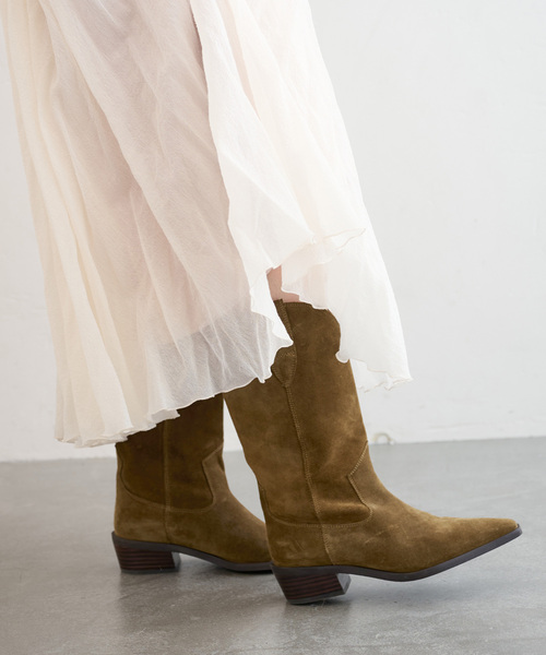 LE TALON（ル タロン） ブーツ 「追加2」3.5cmレザーウエスタンブーツ