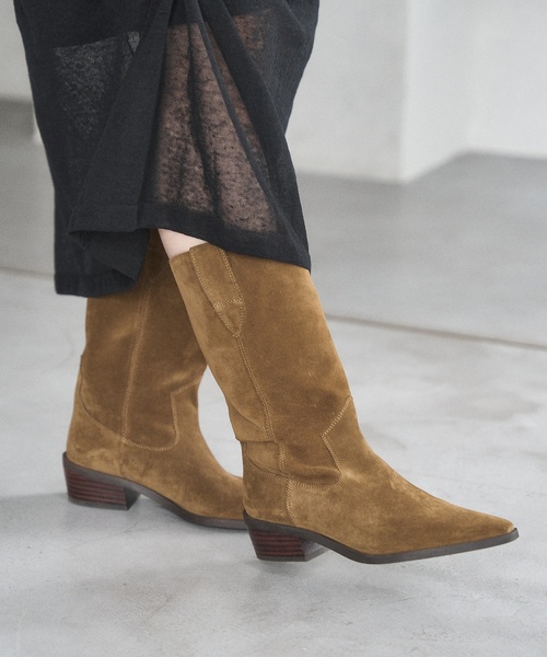 LE TALON ブーツ 「追加2」3.5cmレザーウエスタンブーツ レディース