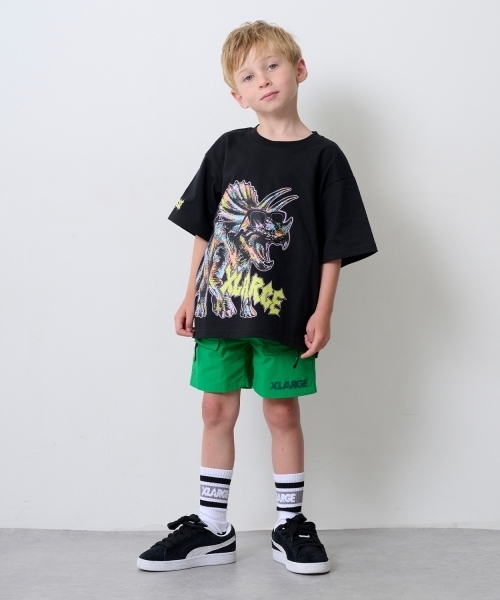 XLARGE KIDS tシャツ トリケラトプスグラフィック半袖Tシャツ