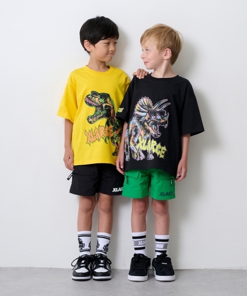 XLARGE KIDS tシャツ トリケラトプスグラフィック半袖Tシャツ