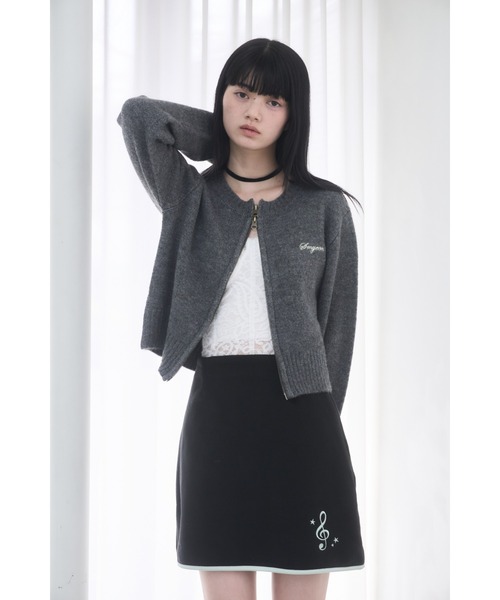 Smyeon スカート Fleece mini skirt/フリースバイカラーミニスカート