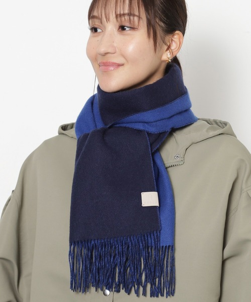 FURLA フルラ カシミア100% 大判マフラー グラデーション ブルー FURLA（フルラ） マフラー ストール カシミヤ100％ マフラー