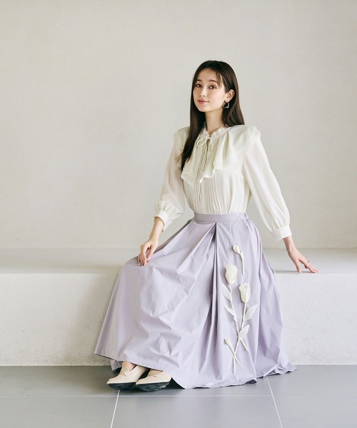 Audie a Muses（オーディア ミューズ） スカート 立体フラワーモチーフ