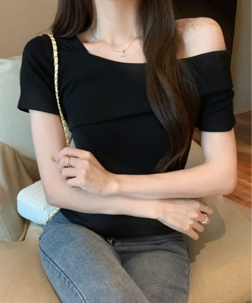 kirakiraShop」 半袖カットソー FREE ブラック レディース : ZOZOTOWN