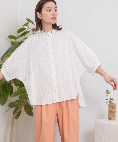 「POU DOU DOU」 半袖ブラウス 3 オフホワイト レディース_画像2