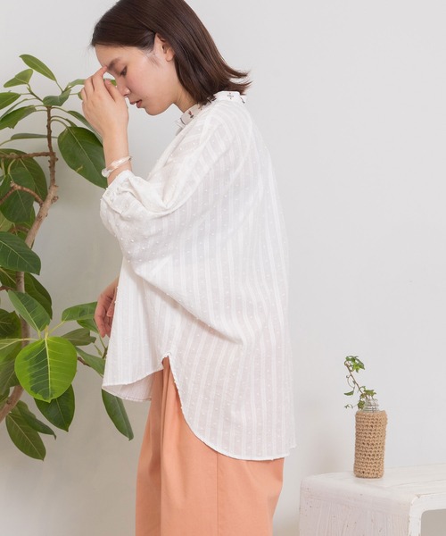 「POU DOU DOU」 半袖ブラウス 3 オフホワイト レディース_画像4