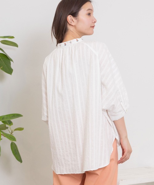 「POU DOU DOU」 半袖ブラウス 3 オフホワイト レディース_画像5