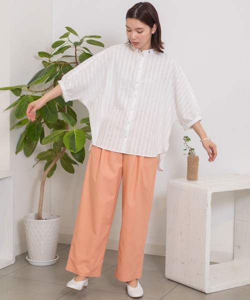 「POU DOU DOU」 半袖ブラウス 3 オフホワイト レディース_画像7