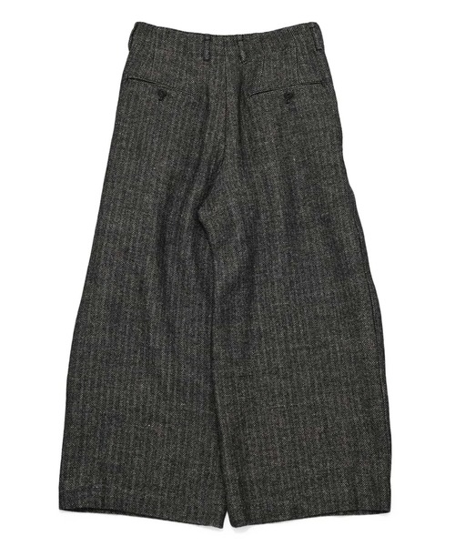 パンツ VOAAOV REFINE WOOL SERGE TUCK WIDEPANTS VOAAOV（ヴォアーブ） ワイドパンツ パンツ WOOL LINEN HERRING BONE