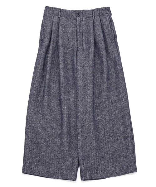 パンツ VOAAOV REFINE WOOL SERGE TUCK WIDEPANTS VOAAOV（ヴォアーブ） ワイドパンツ パンツ WOOL LINEN HERRING BONE