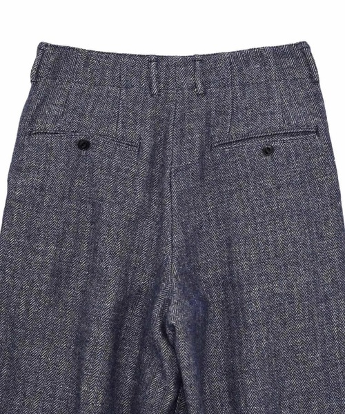 VOAAOV（ヴォアーブ） パンツ WOOL LINEN HERRING BONE Tuck Wide