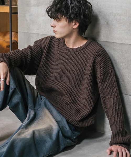 Rocky Monroe（ロッキーモンロー） セーター ニット オーバーサイズ畦