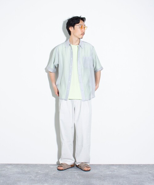 「GLOSTER」 半袖シャツ S ブラック メンズ_画像2