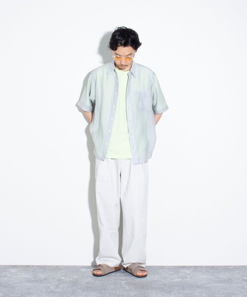 「GLOSTER」 半袖シャツ S ブラック メンズ_画像3