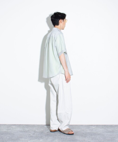 「GLOSTER」 半袖シャツ S ブラック メンズ_画像4