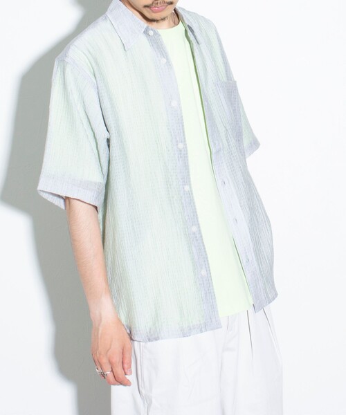 「GLOSTER」 半袖シャツ S ブラック メンズ_画像9