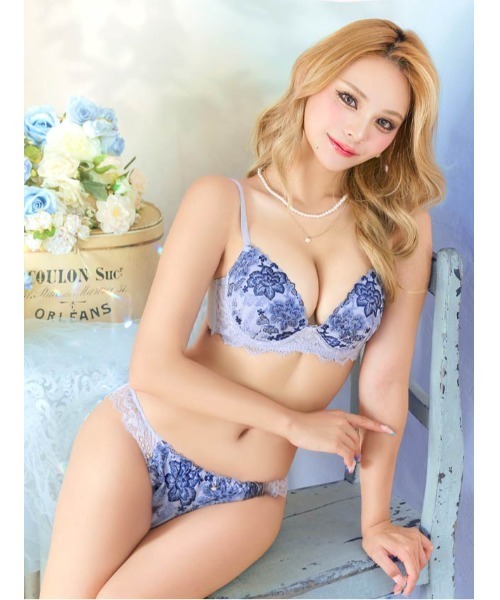 ブラジャー ショーツセット スウィートベルフルール育乳脇高ブラジャー