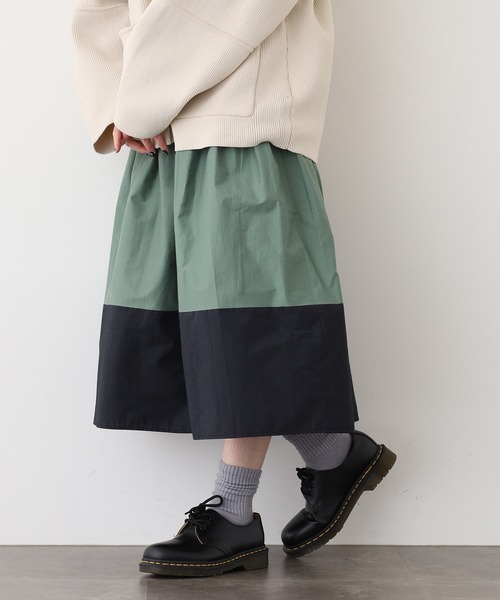 スカート A.N.L バイカラー配色×無地 リバーシブルスカート : ZOZOTOWN