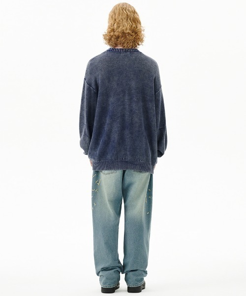トレーナー スウェット mahagrid/マハグリッド」PIGMENT FLAG KNIT SWT/ピグメントフラッグニットスェット_12