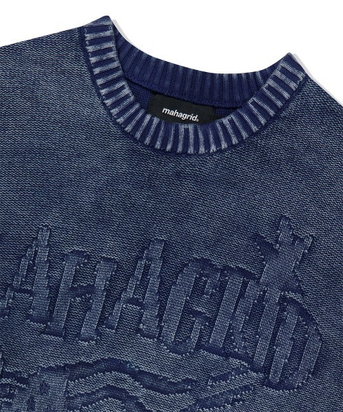 トレーナー スウェット mahagrid/マハグリッド」PIGMENT FLAG KNIT SWT/ピグメントフラッグニットスェット_20