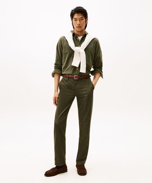 トミー（オーク材） TOMMY HILFIGER（トミー・ヒルフィガー） シャツ ソリッドコーデュロイ