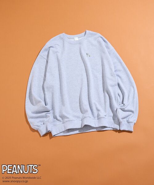 PEANUTS トレーナー スウェット スヌーピーミニ刺繍スウェット