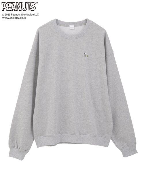 PEANUTS トレーナー スウェット スヌーピーミニ刺繍スウェット