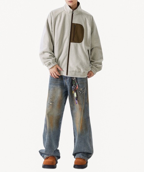 aimoha（アイモハ） ブルゾン アウター リバーシブルナイロン×フリース