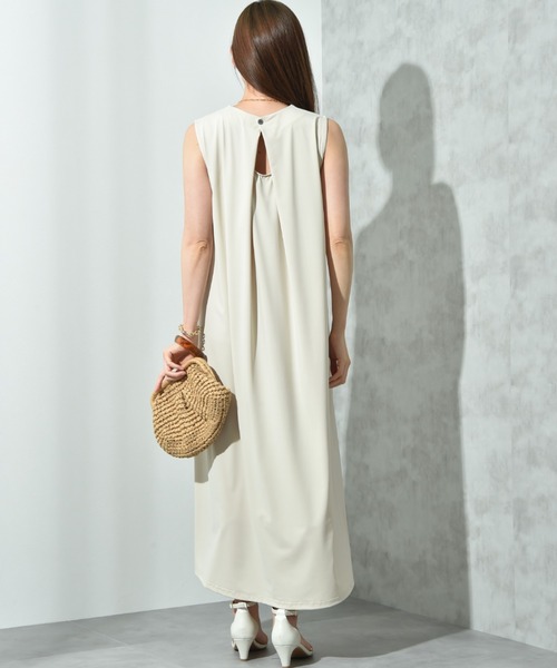 「INTERPLANET」 ノースリーブワンピース FREE ブラック レディース_画像4