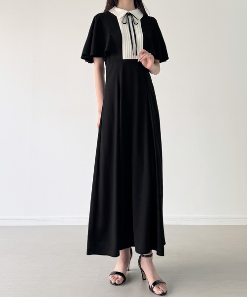 「JUNOAH」 半袖ワンピース MEDIUM ブルー レディース_画像2