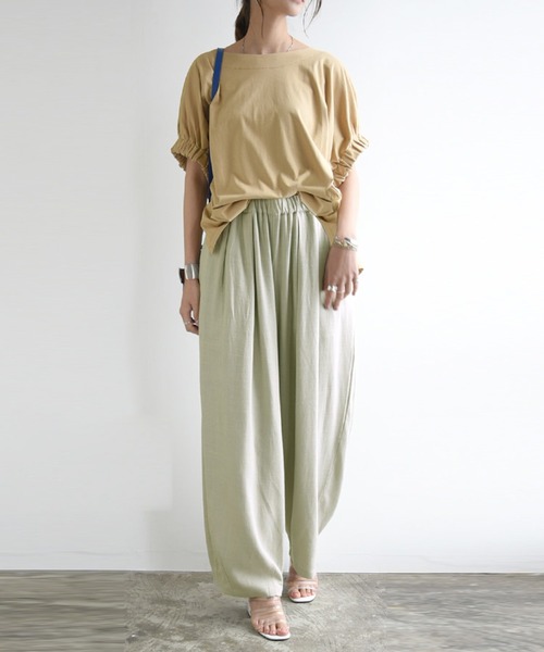 「and it_」 イージーパンツ M-L ライトグレー レディース_画像4