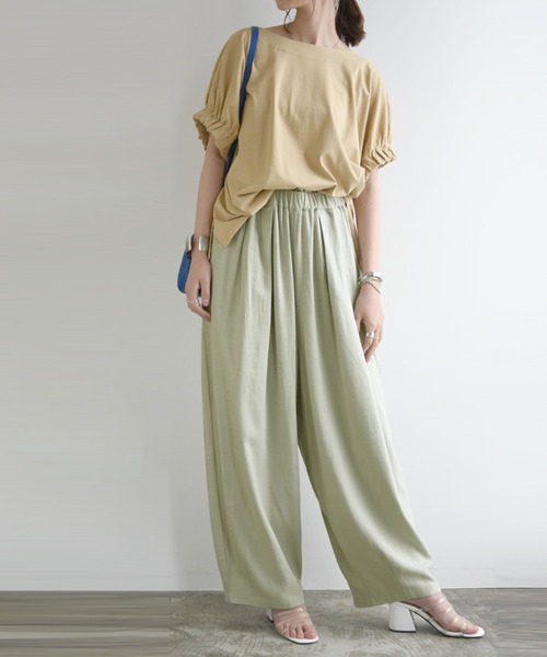 「and it_」 イージーパンツ M-L ライトグレー レディース_画像5