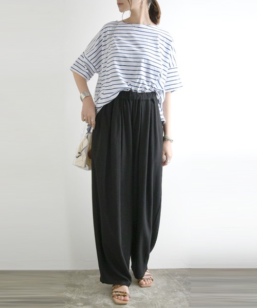 「and it_」 イージーパンツ M-L ライトグレー レディース_画像6