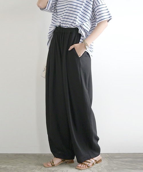 「and it_」 イージーパンツ M-L ライトグレー レディース_画像7