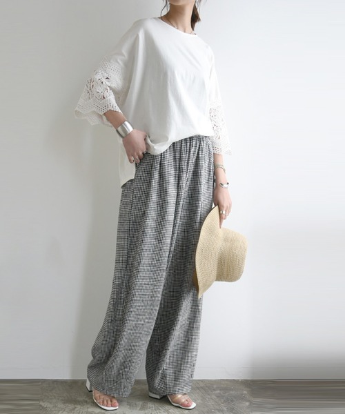 「and it_」 イージーパンツ M-L ライトグレー レディース_画像9