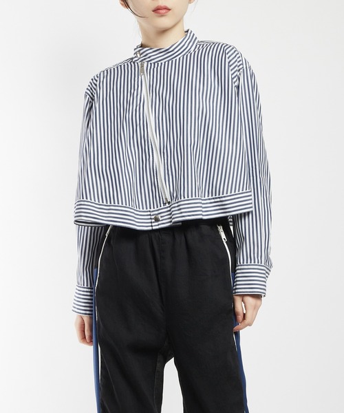 gomme（ゴム） ブラウス シャツ ジップブラウス レディース メンズ