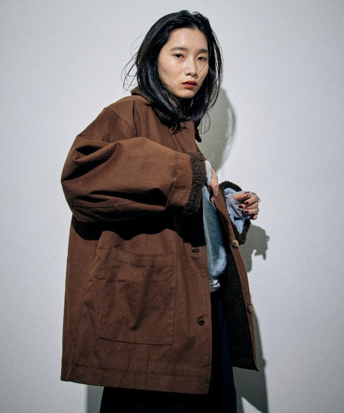 週末限定　美品　irana kohn イラナコーン　タッグカバーオール HANNE カバーオール ボアライナーカバーオールジャケット レディース