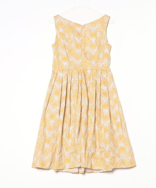「People Tree」 ノースリーブワンピース M イエロー レディース_画像2
